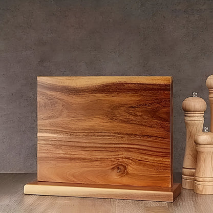 Elegant Wood Magnetic Knife Rack for Secure Storage