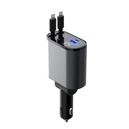 Retractable Cable Car Charger – 4 Functions