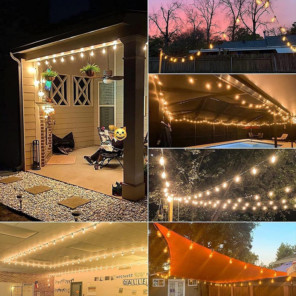 String Lights Powered by Solar Energy
