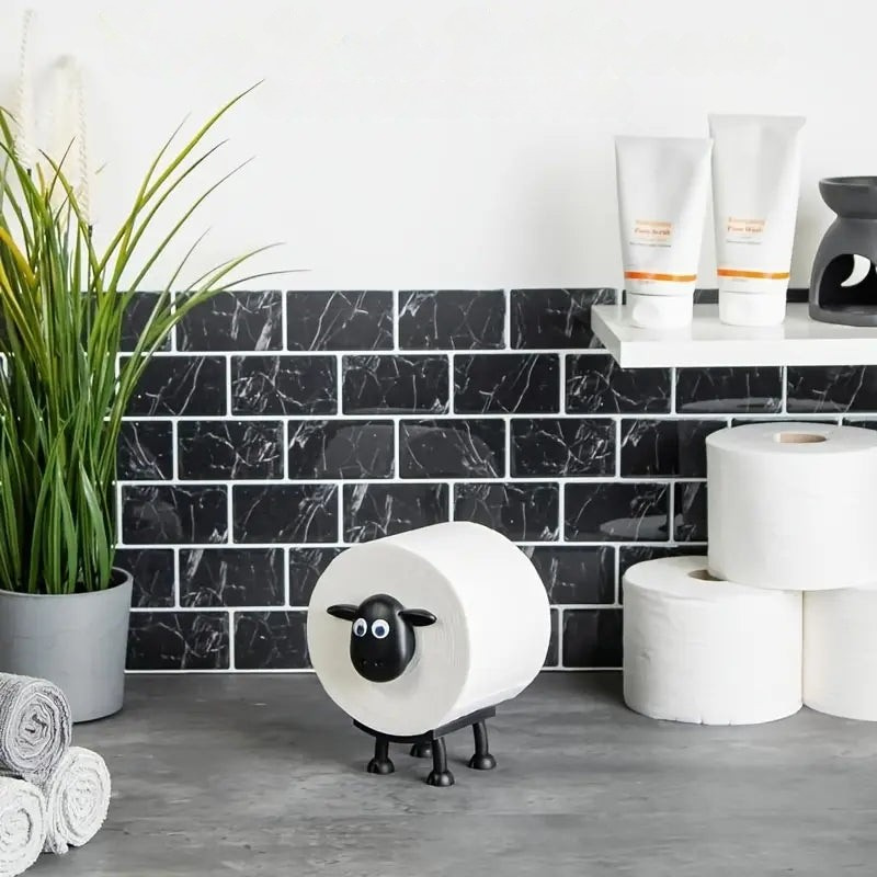Charming Sheep-Design Toilet Paper Stand | No Assembly Required