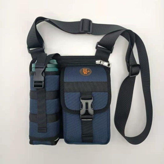 Adventure-Ready Shoulder Bag with Water Bottle Holder
