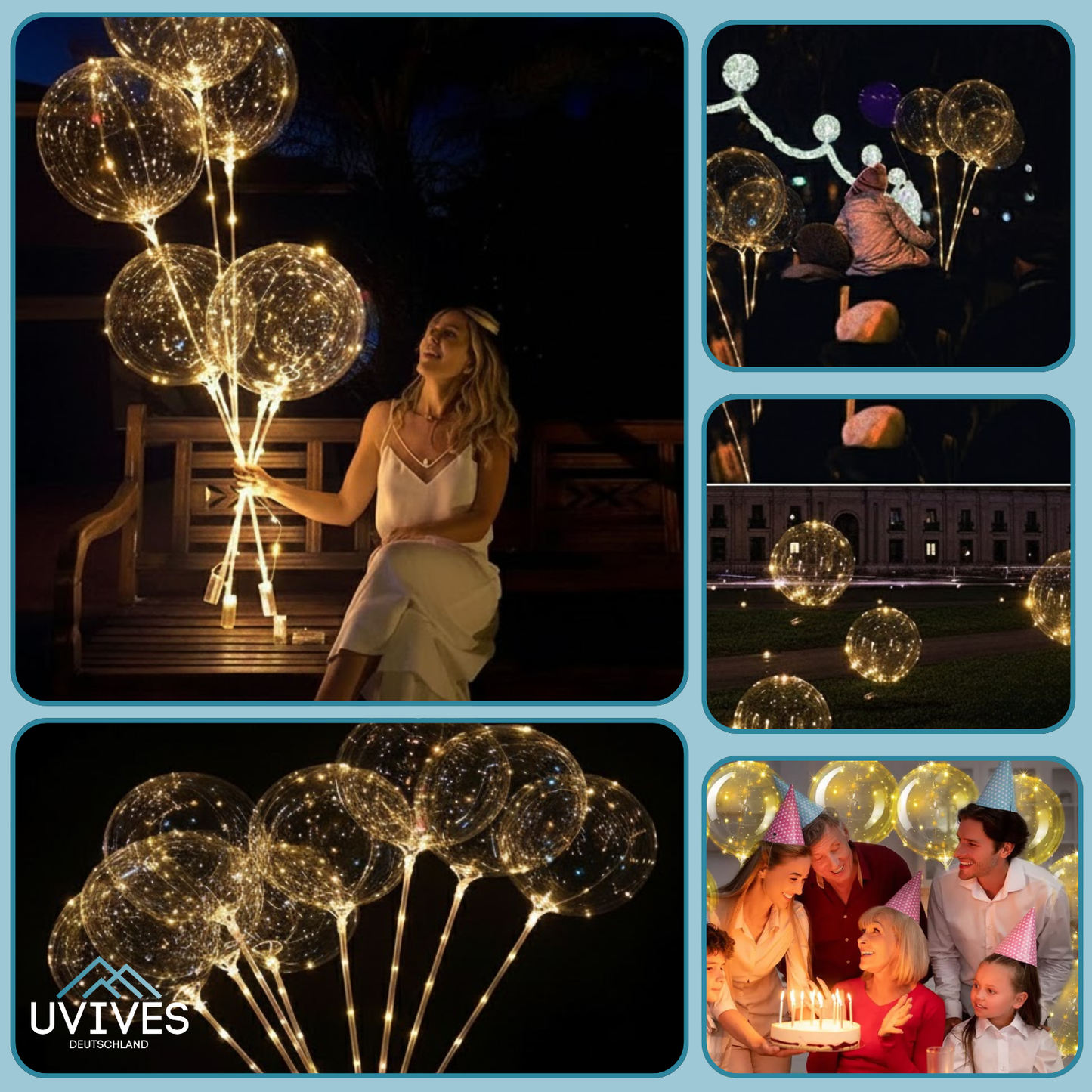 5+5 FREE | Transform Any Party with Warm, Reusable LED Balloon Lights