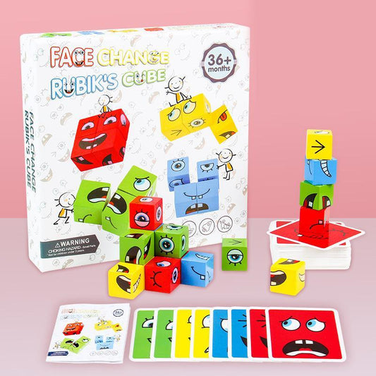 Colorful Educational Wooden Puzzle Game – Block Mixing Toy for Toddlers