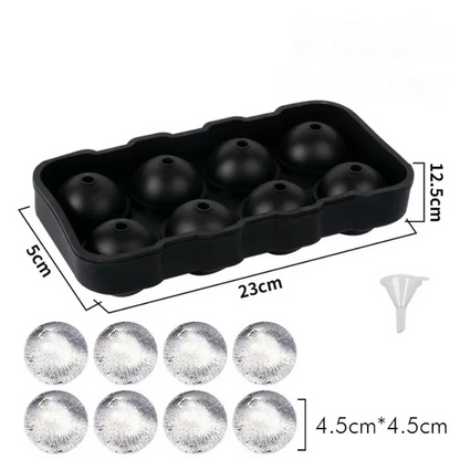 Ice Sphere Maker for Whisky and Cocktails – 6 or 8 Cavity Mould