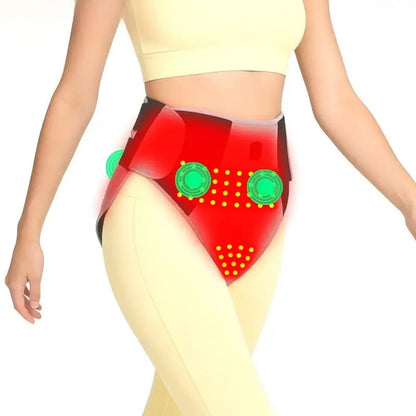 Women’s Heated Briefs with Red Light Therapy – Period Heating Underwear, 3 Heat Settings & Lower Abdomen Comfort
