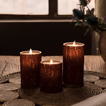 Flickering LED Pillar Candles - Flameless for a Cozy Home Atmosphere