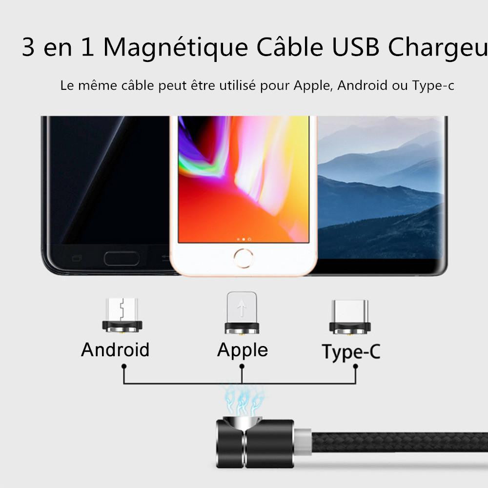 Versatile 3-in-1 Magnetic Charging Cable with LED Indicator