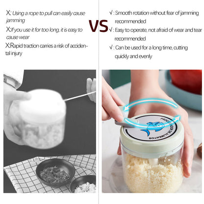 Manual Portable Vegetable and Garlic Chopper for Quick Food Prep
