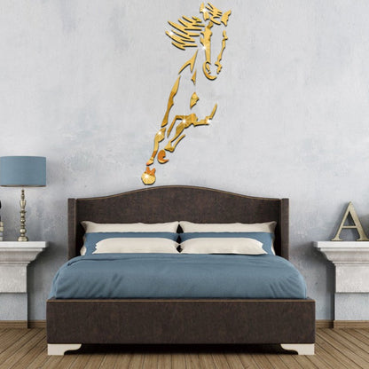 3D Acrylic Wall Art of Galloping Horse Decoration