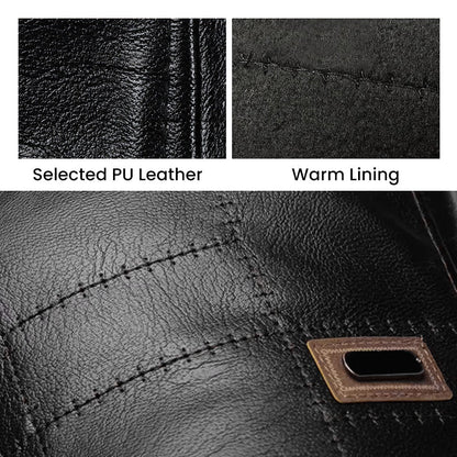 Cozy Plush Leather Beret | Elegant Comfort for a Warm Winter Experience