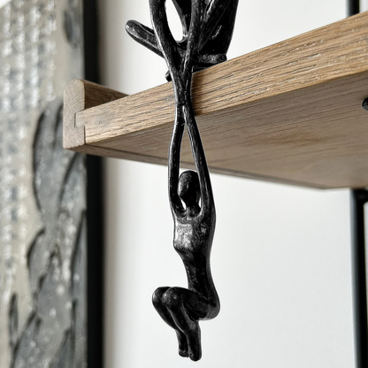 Wall Décor Sculpture of Abstract Couple for Shelving Display