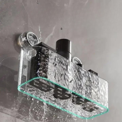 Luxury Suction Cup Shelf with Glacier Pattern - Last Day Discount