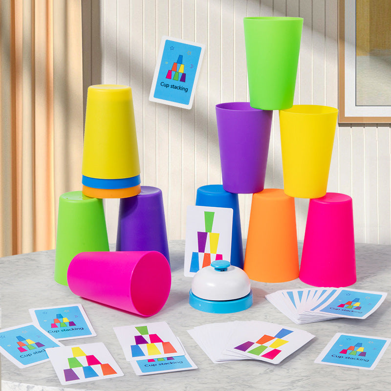 Stacking Cups Educational Toy Inspired by Montessori Method