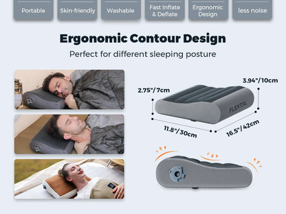 Travel Pillow with Adjustable Height | Ergonomic Neck Support & Compact Design