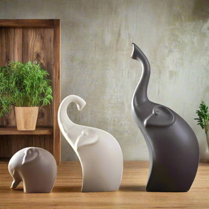 Contemporary Elephant Figurines for Home Decor
