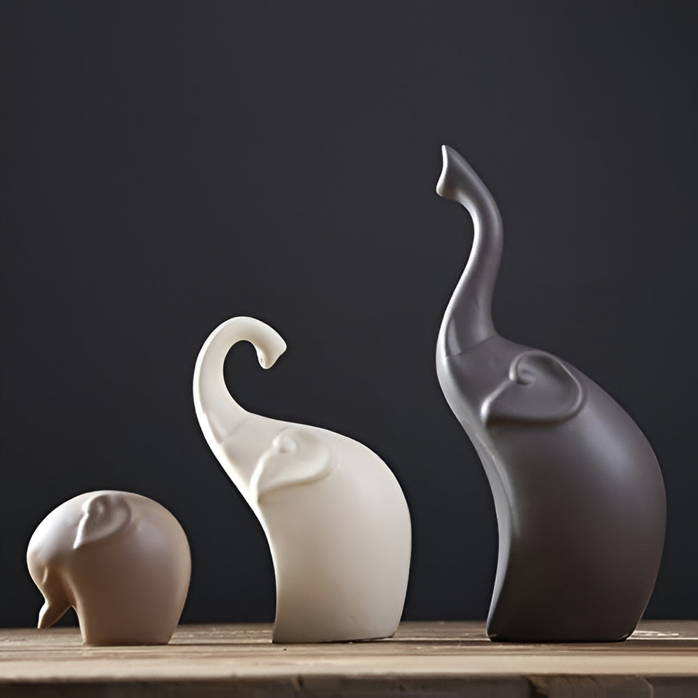 Contemporary Elephant Figurines for Home Decor