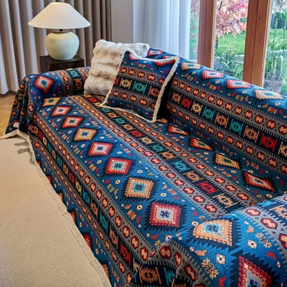 Vibrant Bohemian Couch Protector for Cozy Living Spaces
