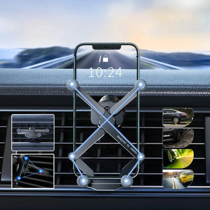 Sleek Car Phone Mount with 360-Degree Rotation