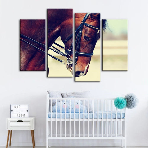Tranquil Equine Essence - 4-Piece Canvas Art Set