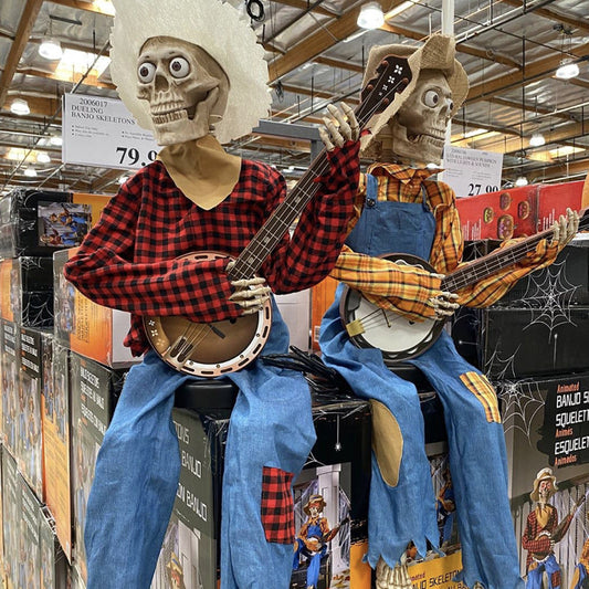 Funny Animated Skeleton Banjo Duel Figures