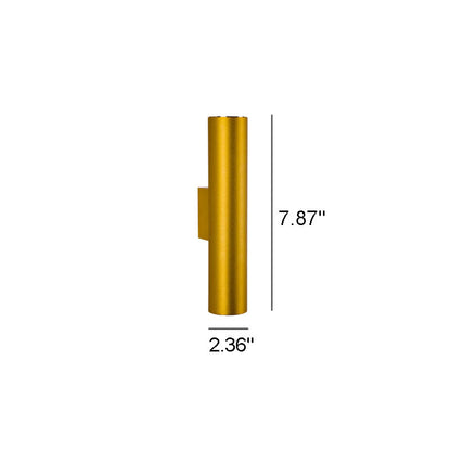 2-Light Wall Lamp in Aluminum Cylinder Design