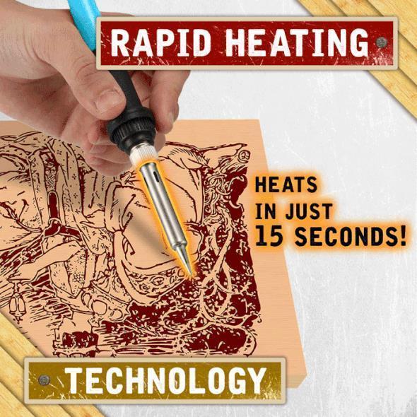 Creative Woodburning Kit with 28 Tips | Adjustable 200–450°C Temperature