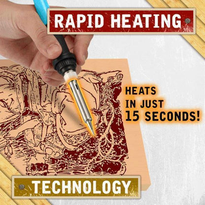 Creative Woodburning Kit with 28 Tips | Adjustable 200–450°C Temperature