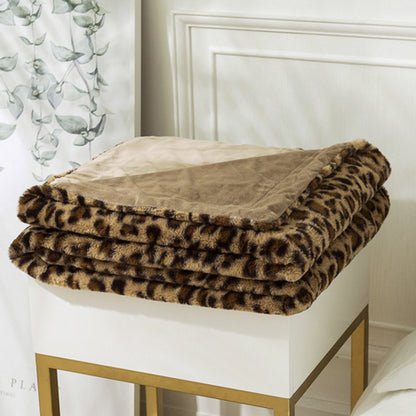 Savanna Luxe Leopard Print Throw Blanket