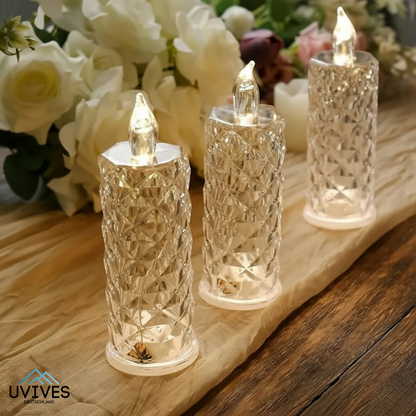 Buy 2 Get 2 Free | LED Candles with Sparkling Crystal Effect