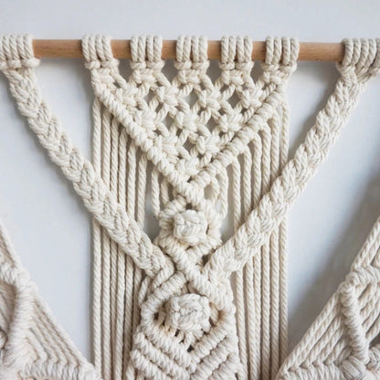 Textured Geometric Macrame Wall Art for Modern Spaces