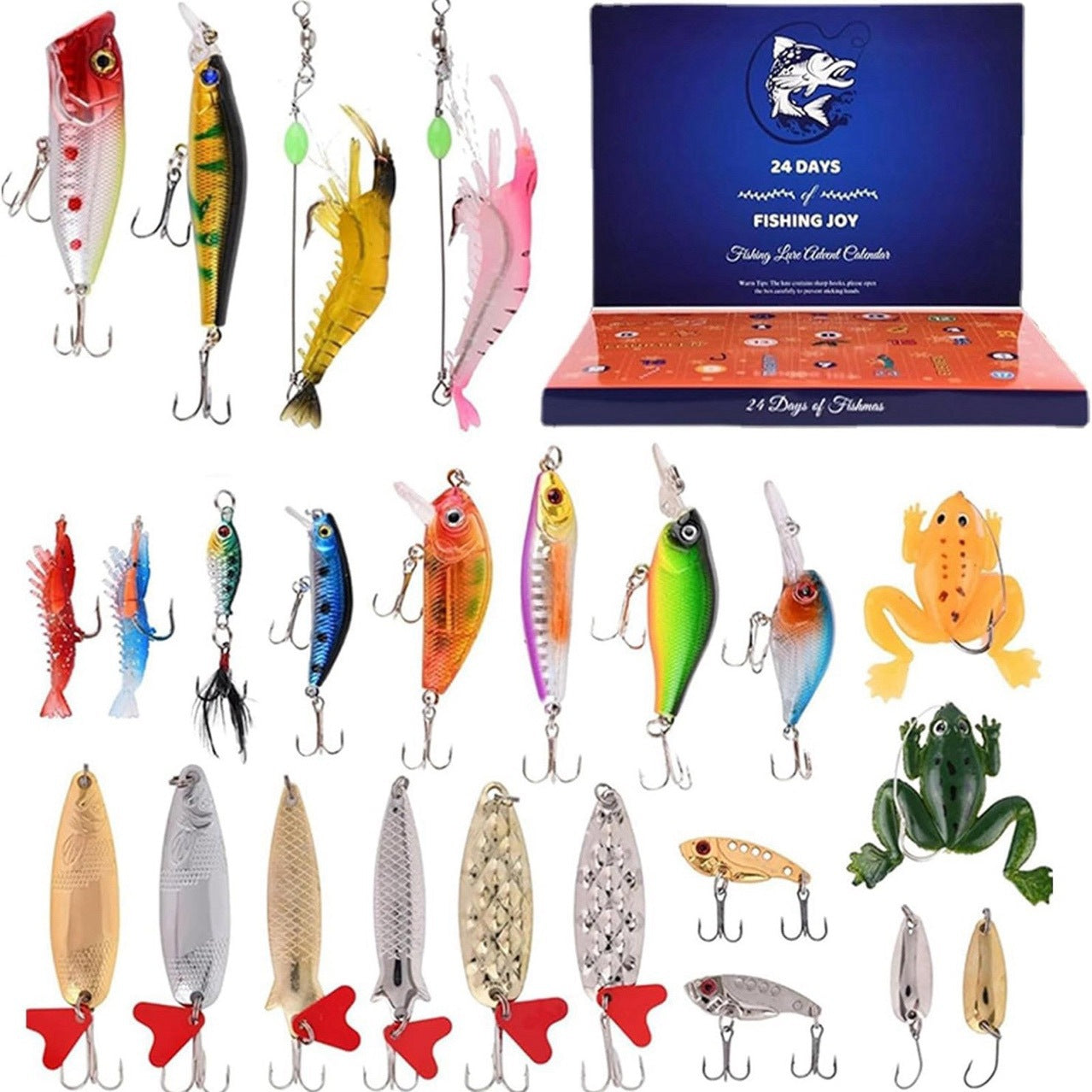 Advent Calendar with 24 Days of Fishing Rod Surprises