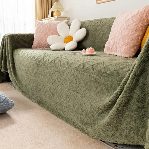 Luxurious Plush Sofa Protector Cover