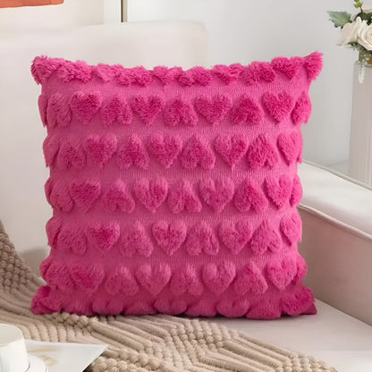 Cozy Love Heart Decorative Pillow Cover