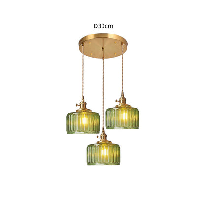 Celeste Vintage Pendant Light with Crystal Accents
