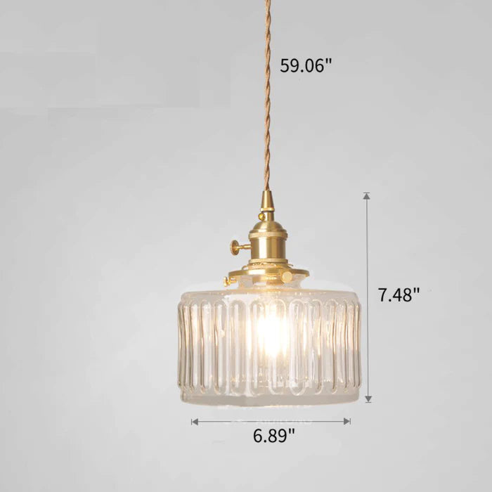 Celeste Vintage Pendant Light with Crystal Accents