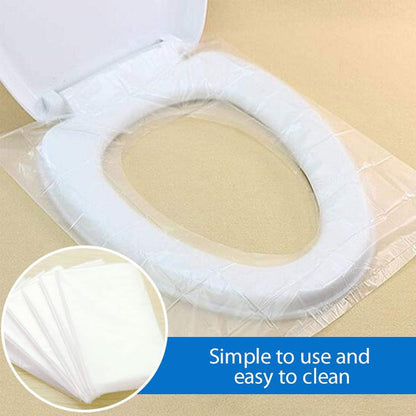 Portable Toilet Seat Covers (50 Pack) | Universal Fit 40 × 48 cm | Foldable, Non-Slip & Hygienic Protection
