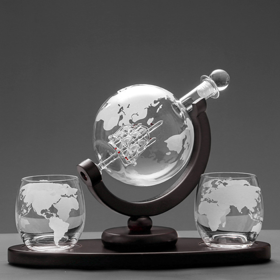 Whiskey Globe Glass Set – Premium Drinking Glasses for Enthusiasts