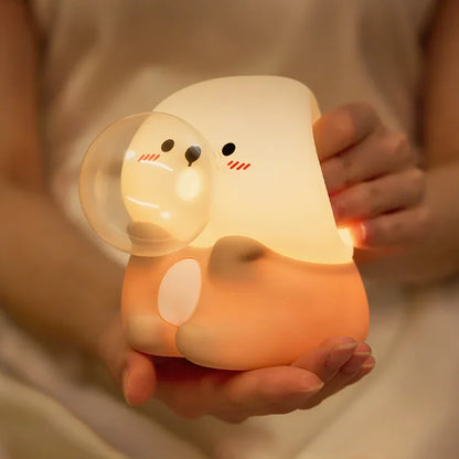 Touch-Controlled Rechargeable Night Light Lamp – Portable Squeeze Design
