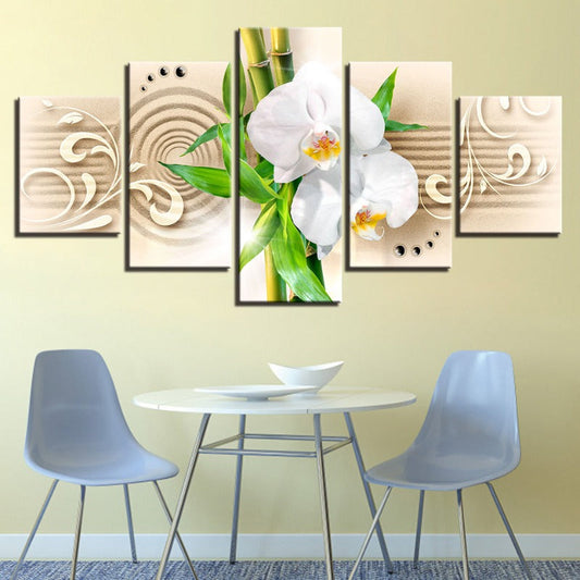 Elegant 5-Piece Floral Canvas Art Set for Home Décor
