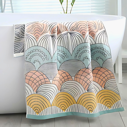Seashell Pattern Cotton Bath Towel for Ultimate Comfort