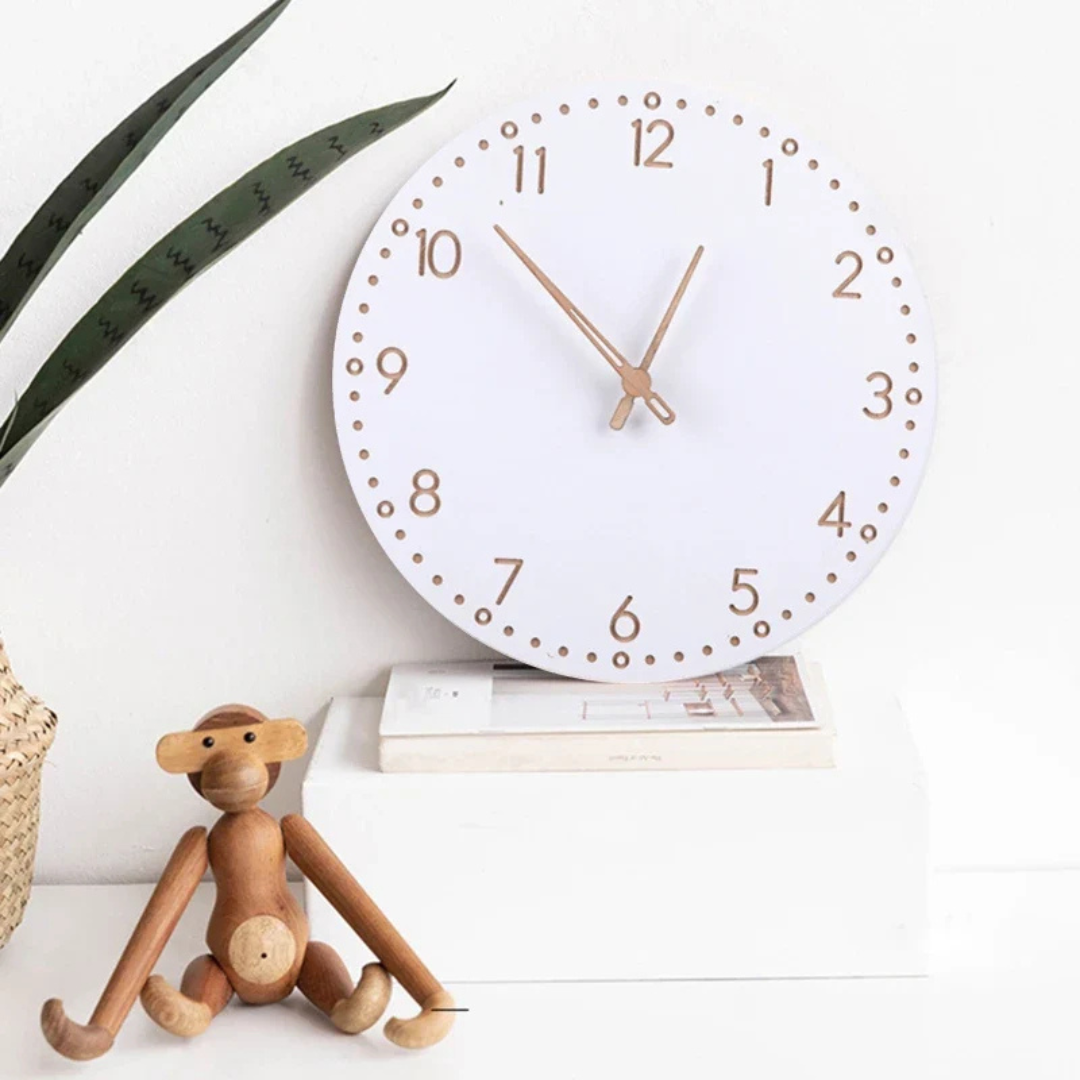 Natural Wood Home Decor – Wall Clock in Rustic Design
