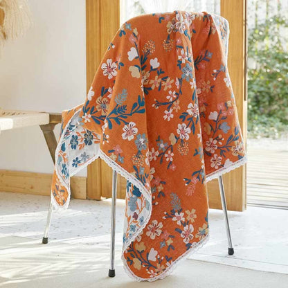 Floral Serenity Cotton Bath Towel