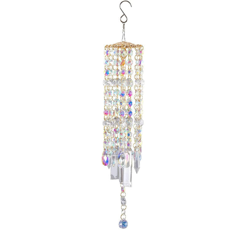 Crystal Glass Wind Chime in Aurora Design