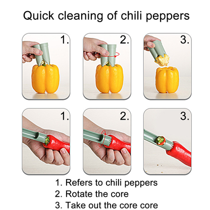 Dual-Function Fruit and Veggie Corer Tool
