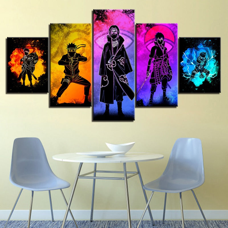 Stunning 5-Piece Naruto Canvas Art Collection