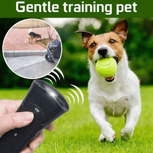 Ultrasonic Pet Trainer with LED Flashlight – Handheld Device