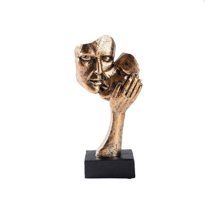 Modern Home Accent - Abstract Sculpture of Couple Kissing