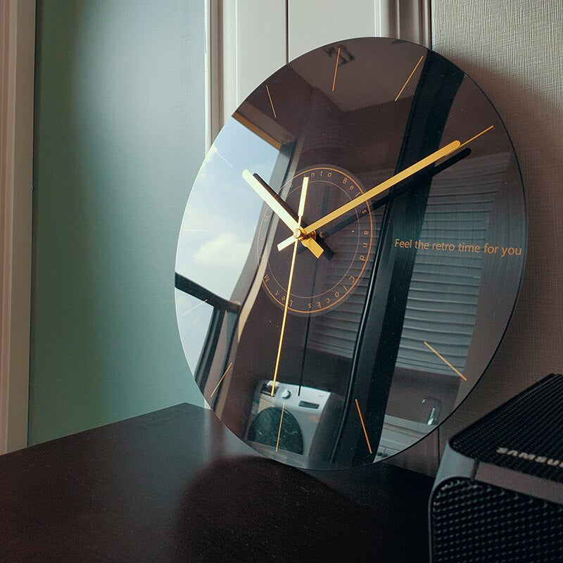 Stylish Glass Wall Clock for Home Decor