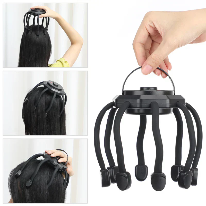 Portable Scalp Massager for Stress Relief and Hair Growth