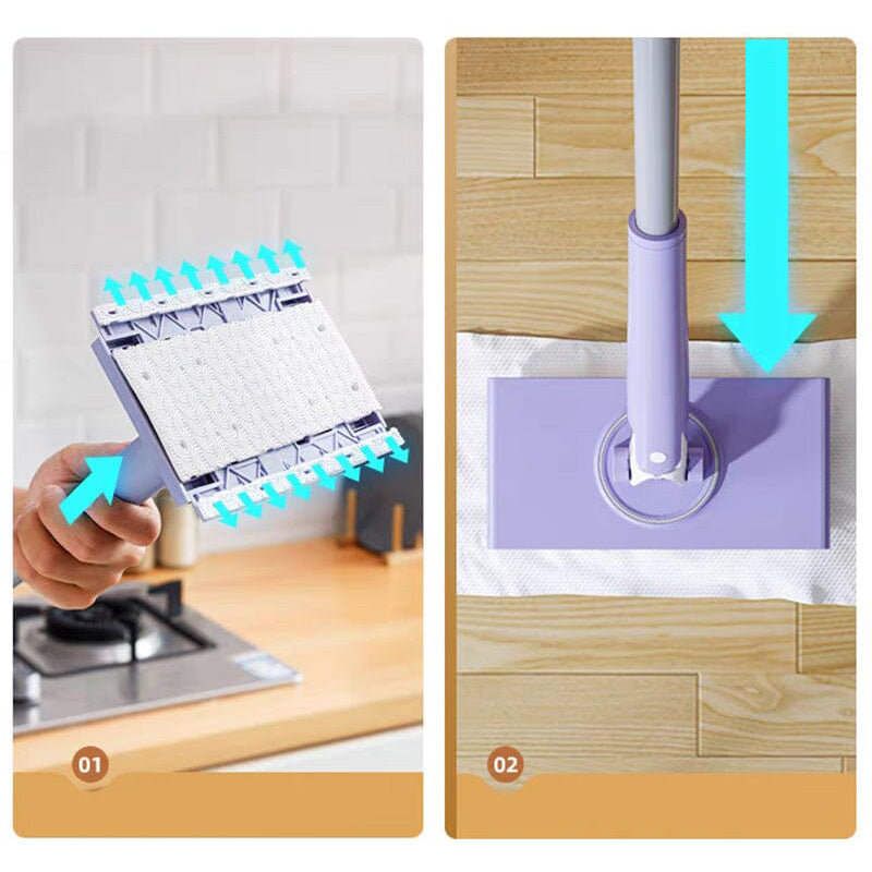 Compact Mop with Easy-Change Cloth System